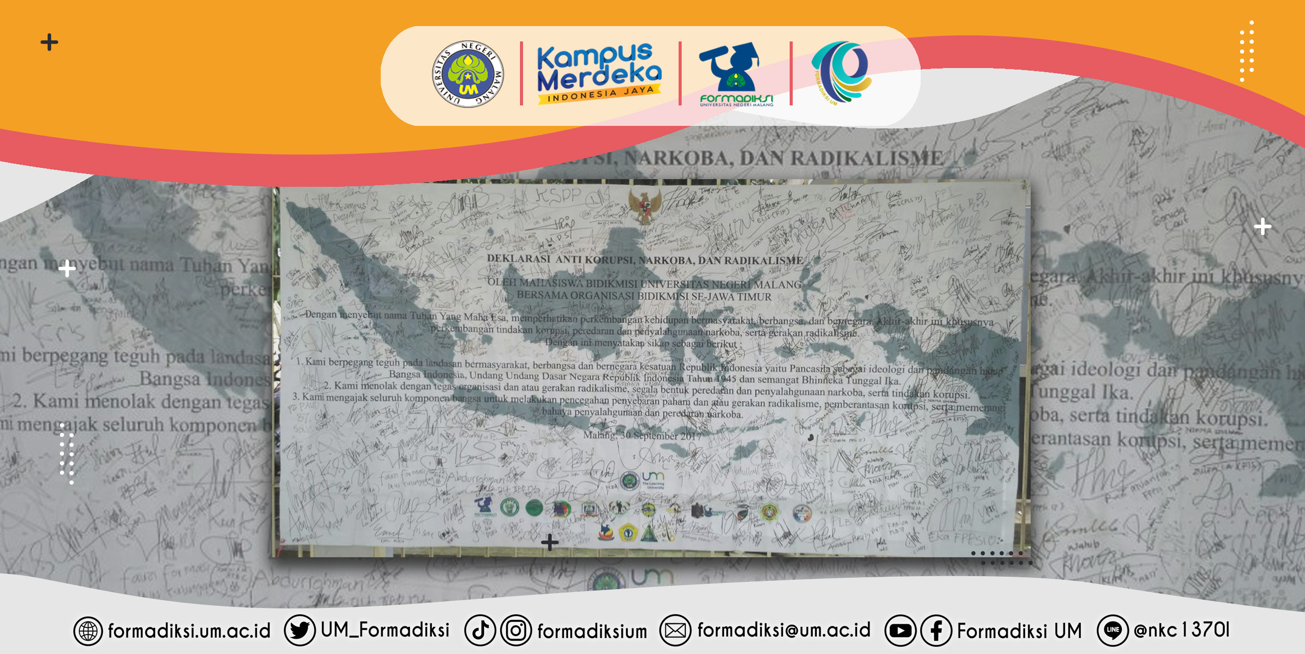 Deklarasi Mahasiswa Baru Bidikmisi UM 2017 bersama Organisasi Bidikmisi Se Jawa Timur